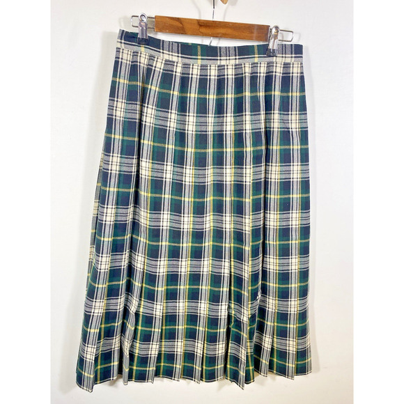 Talbots Skirt 12P Tartan Stewart Dress Plaid Worsted Wool Wrap Maxi Academia - Picture 9 of 12